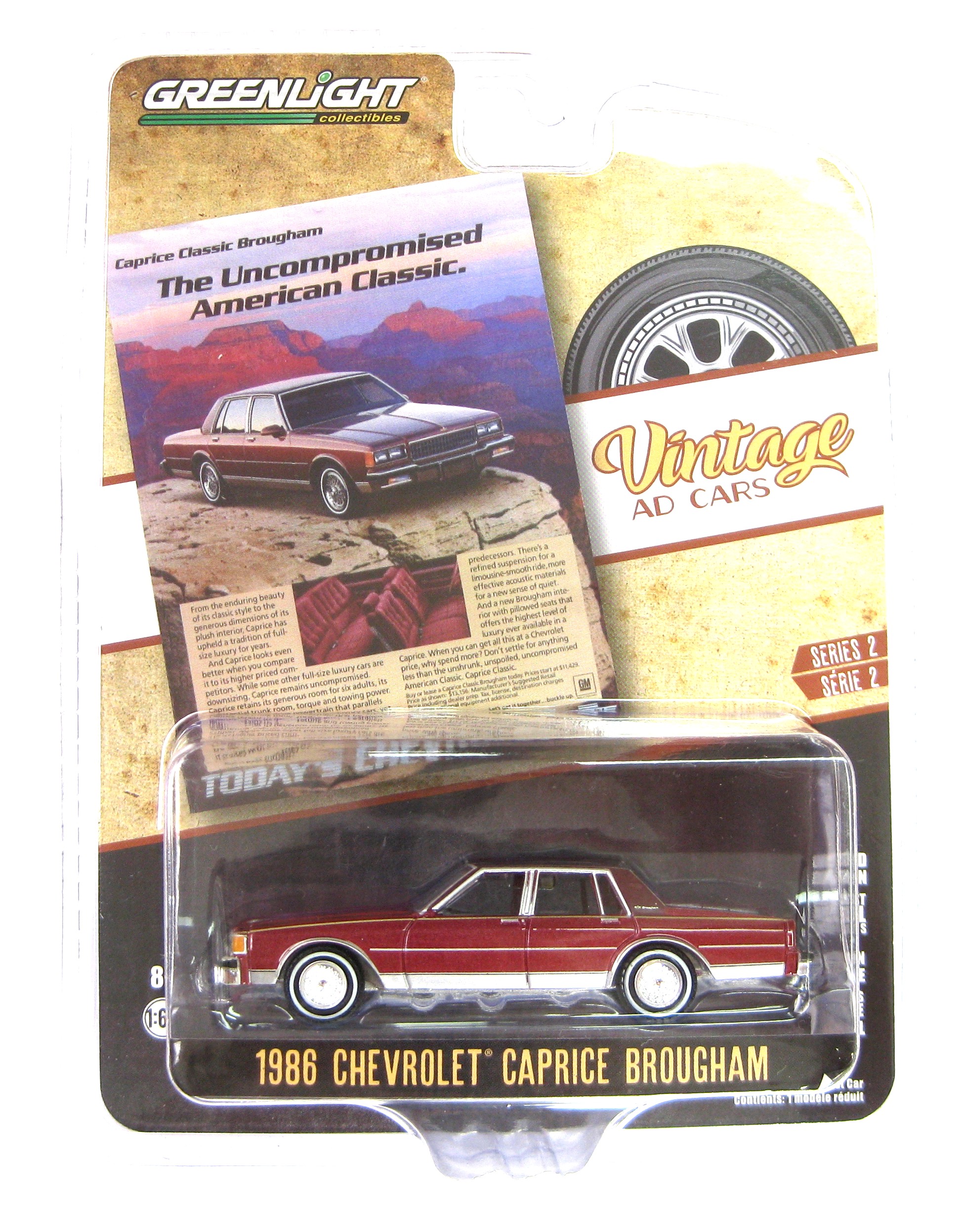 GreenLight 1986 chevrolet caprice Brougham vintage ad cars 1:64