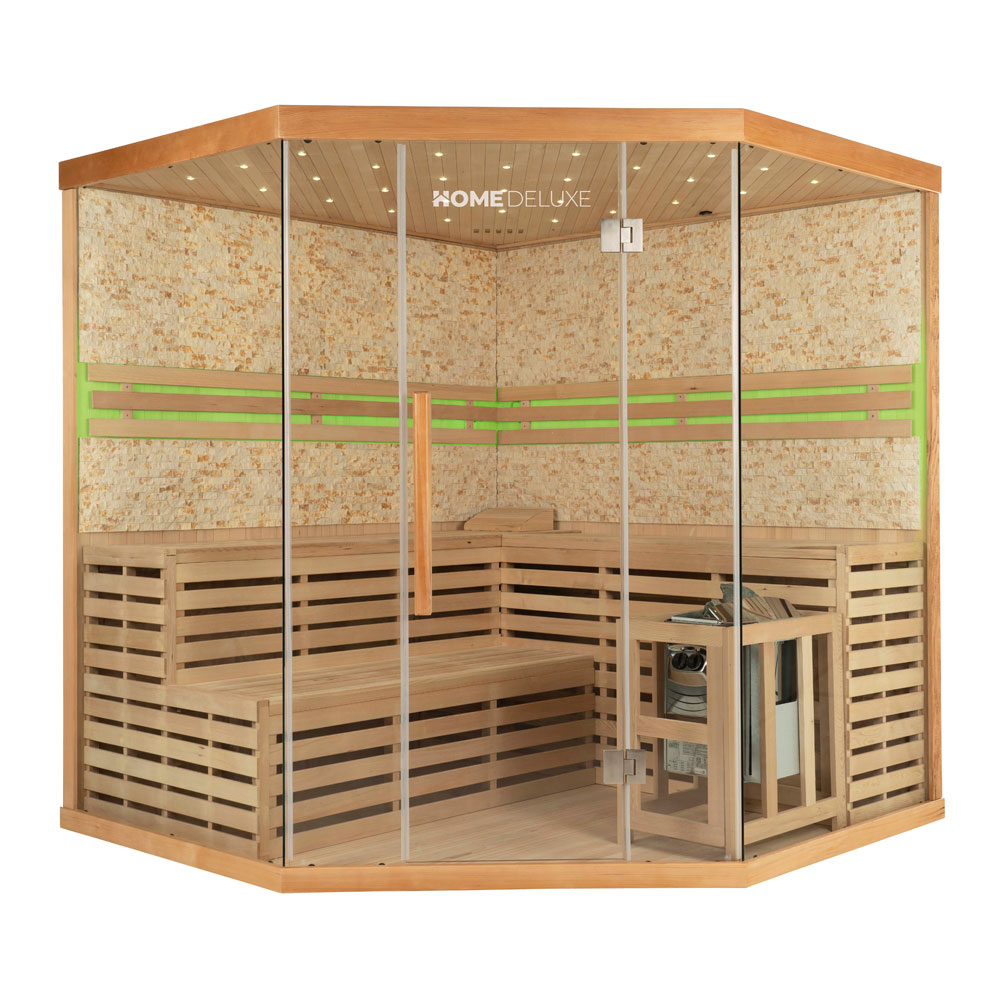 Home Deluxe Traditionelle Sauna Skyline Big Xl Mit Kunststeinwand