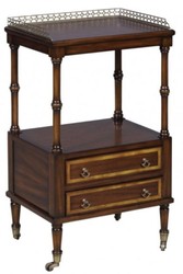 Casa Padrino Luxury Art Nouveau Side Table With Drawers Dark Brown