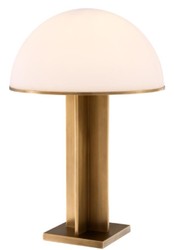 Casa Padrino luxury table lamp antique brass white Ø 40 5 x H 63 5