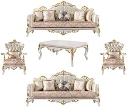 Casa Padrino Luxury Baroque Living Room Set Gold Silver Brown