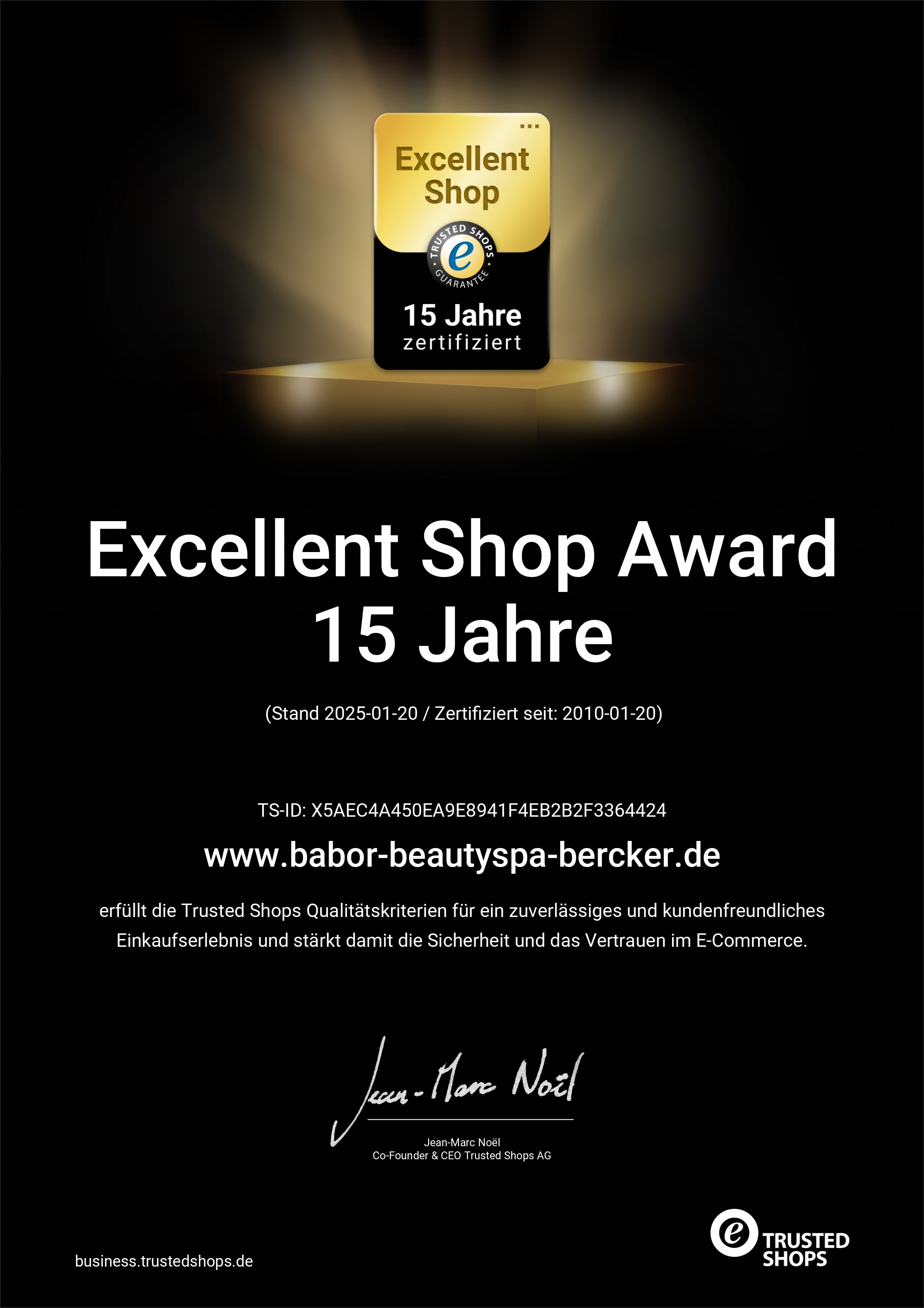 Excellent Shop Award