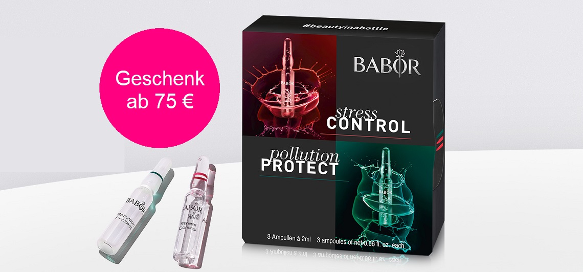 Geschenk: BABOR Ampullenset Stress Control & Pollution Protect zu jeder Bestellung ab 75 Euro