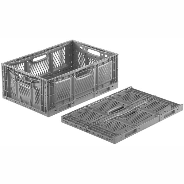 Klappbehälter KB-6423 grau Clever-Fresh / 60x40x23 volumenreduzierbar