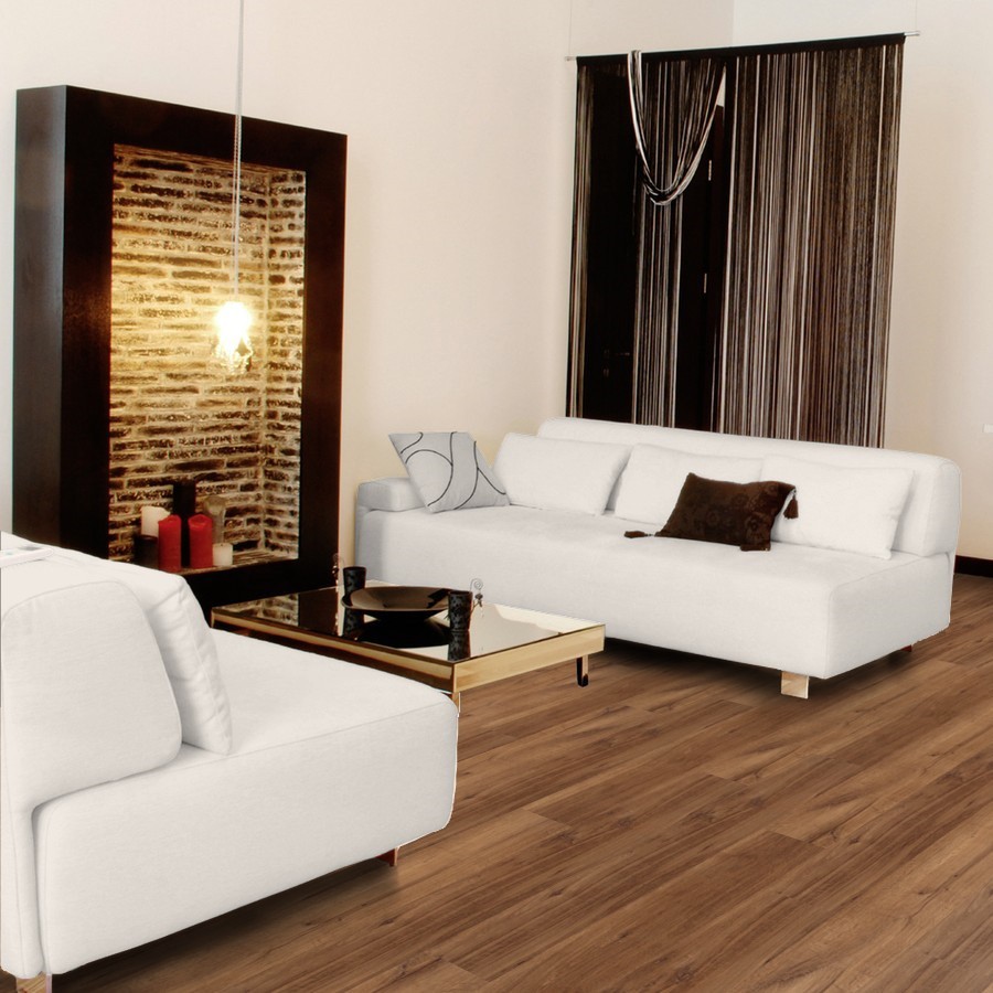 Restposten %%% Vinylboden Designervinyl Eiche Kaffee, 1-Stab