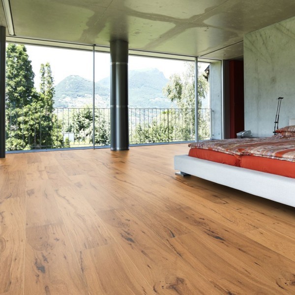 Parquet pavimento in legno rovere spazzolato oliato naturale plancia ... Pavimenti in legno