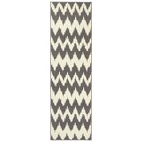 Design Velours Teppichläufer Brücke Teppich Flur Kurzflor Fabric grau creme