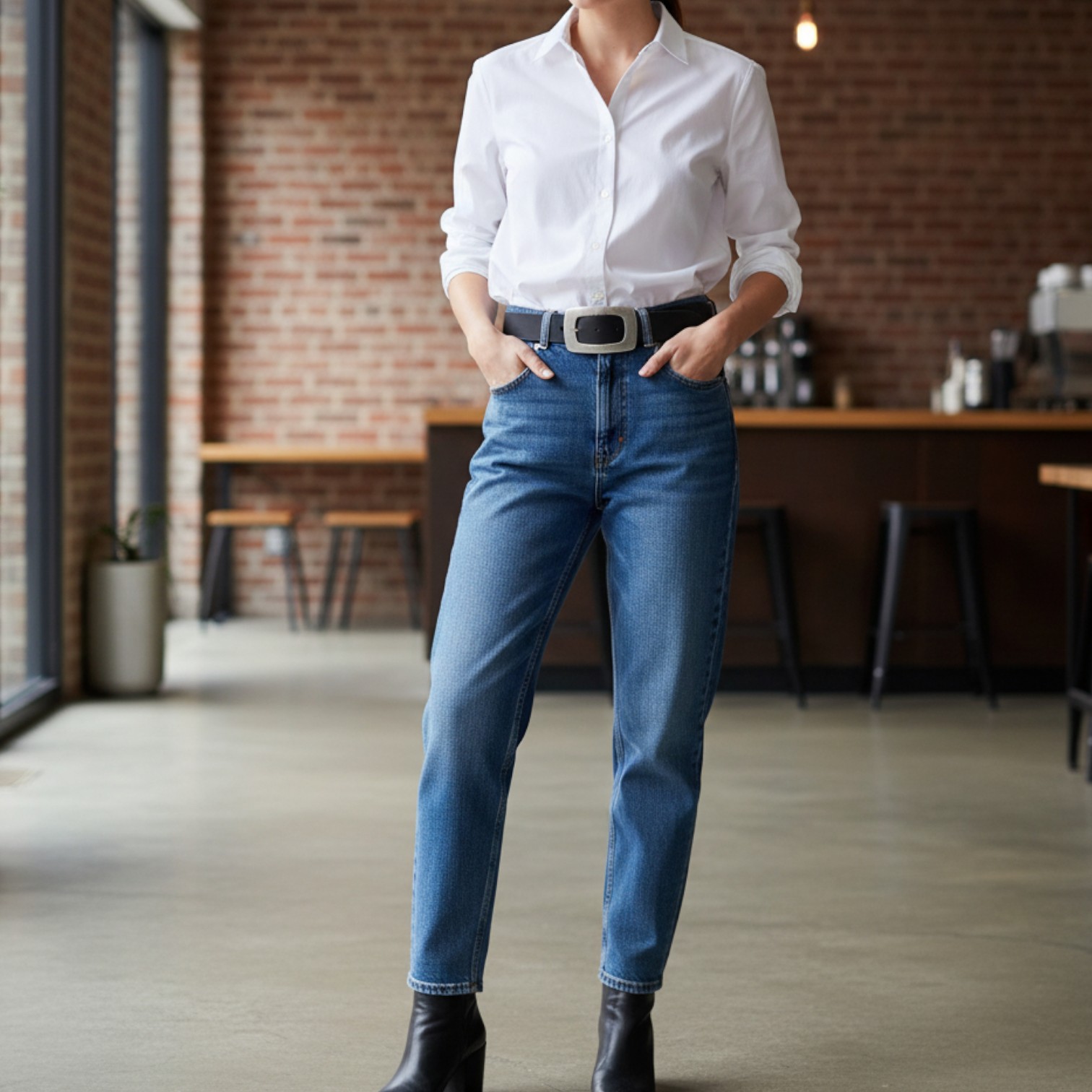 Schwarzer Ledergürtel für Damen – handgefertigt aus echtem Leder, Fronhofer Manufaktur