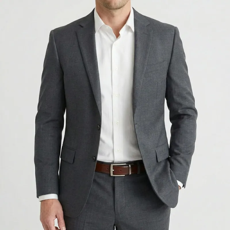 Eleganter Anzuggürtel für Herren – bombiert, 3,5 cm, echtes Leder