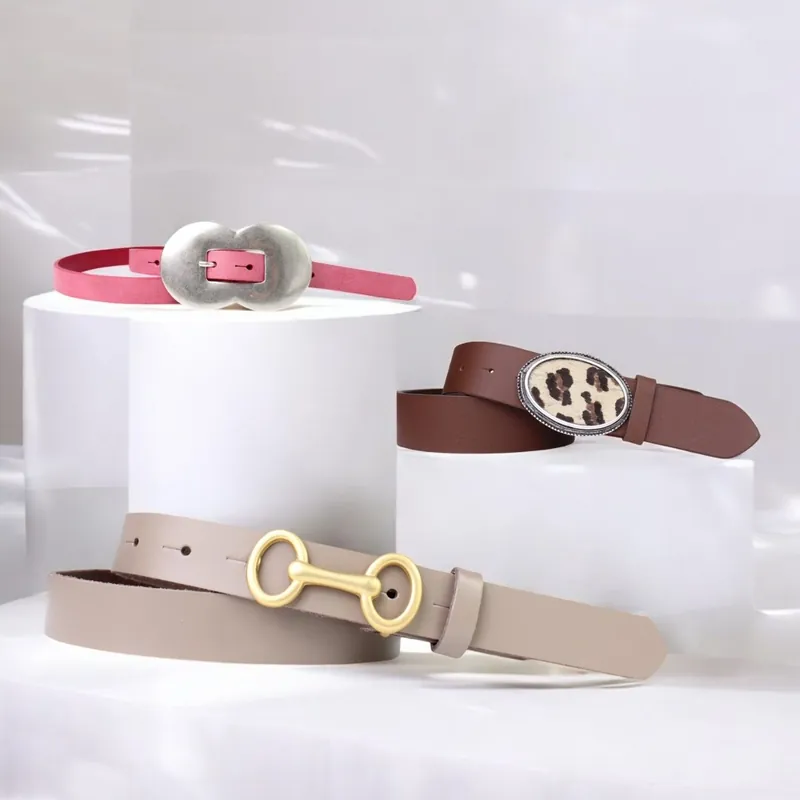 Damengürtel in Schwarz, Braun, Cognac, Rot und weiteren Farben