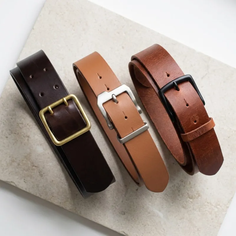 Braune Ledergürtel für Herren in Cognac, Vintagebraun und Dunkelbraun – Farbpalette Fronhofer