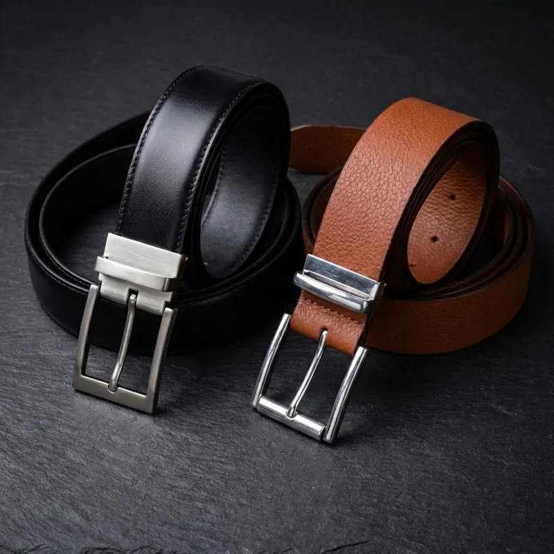 Schwarzer und brauner Herrengürtel im Vergleich – Formalität vs. Casual