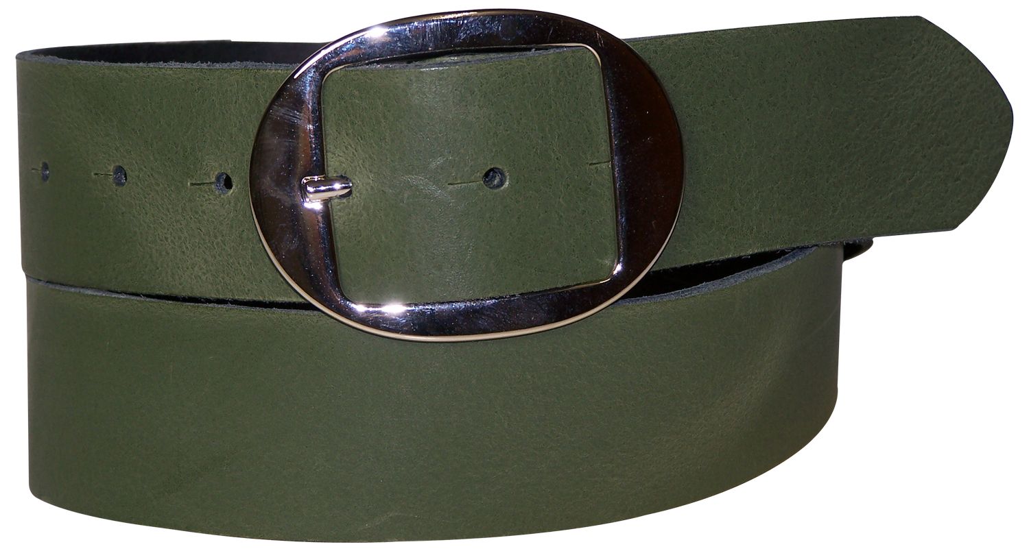 silver buckle bordeaux cognac FRONHOFER Women men leather belt cream khaki