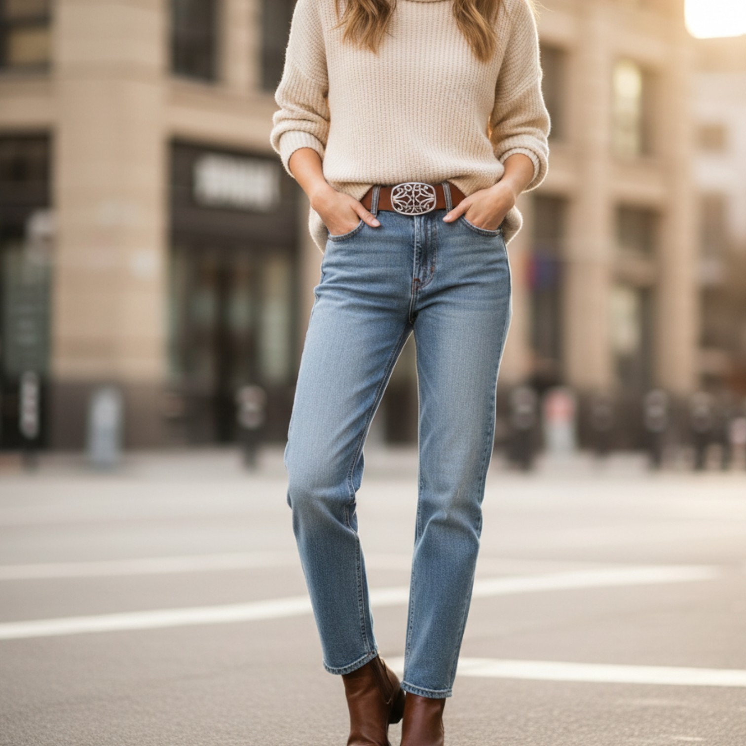 Damen-Ledergürtel, 1 Cm Breit – Schlichtes Design, Langlebig, Perfekt Zu Jeans, Röcken & Freizeithosen