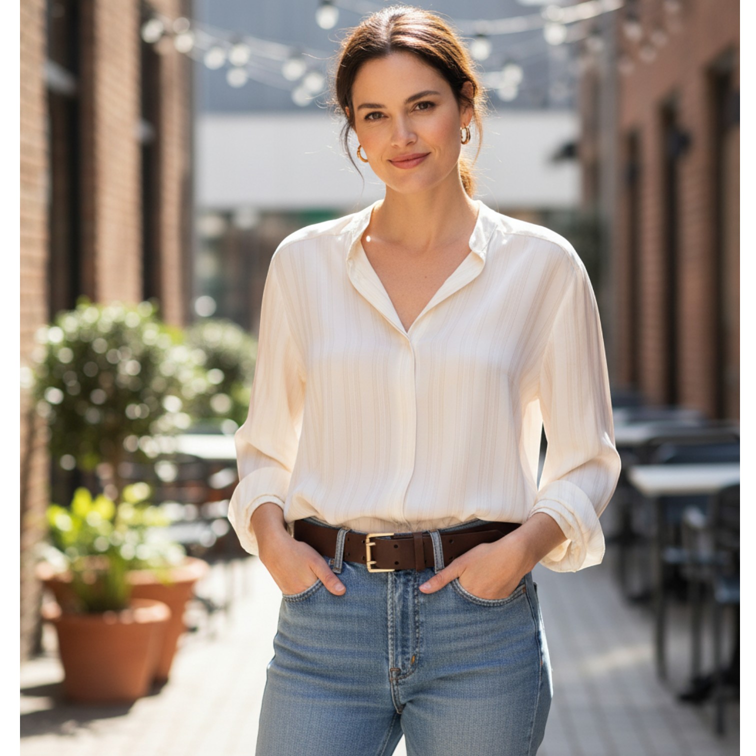 Damen-Ledergürtel, 1 Cm Breit – Schlichtes Design, Langlebig, Perfekt Zu Jeans, Röcken & Freizeithosen