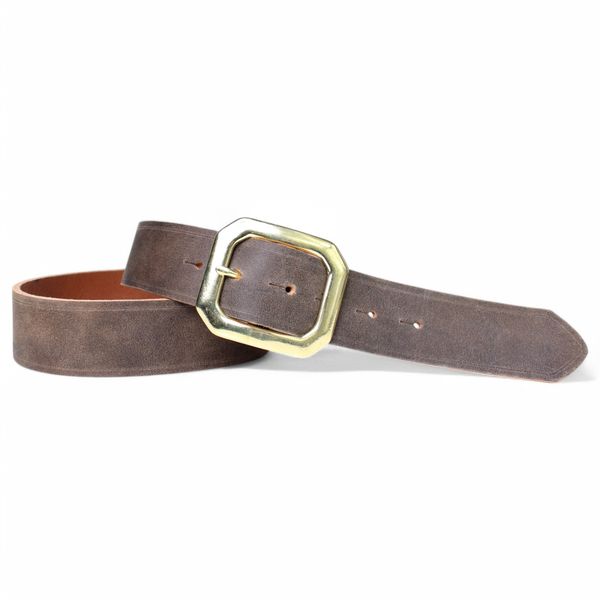 Premium-Trachtengürtel mit massiver Messing-Dornschnalle, 4 cm