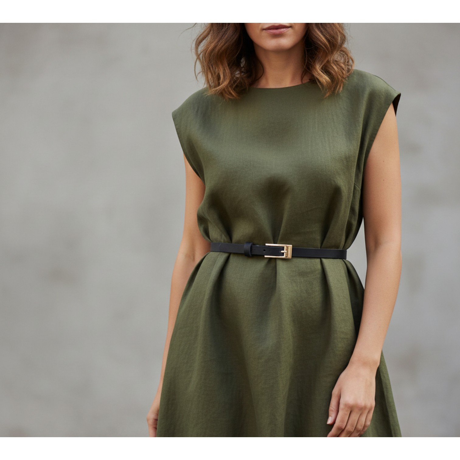 Schmaler Damengürtel für den Abend – 1,5 cm mit goldener Schnalle