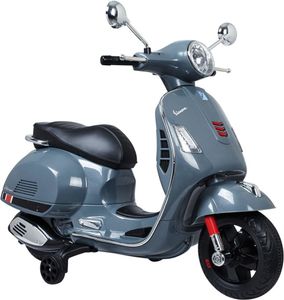 Kinderroller VESPA Classic 12V grey Kinderfahrzeug elektrisch – Bild 1