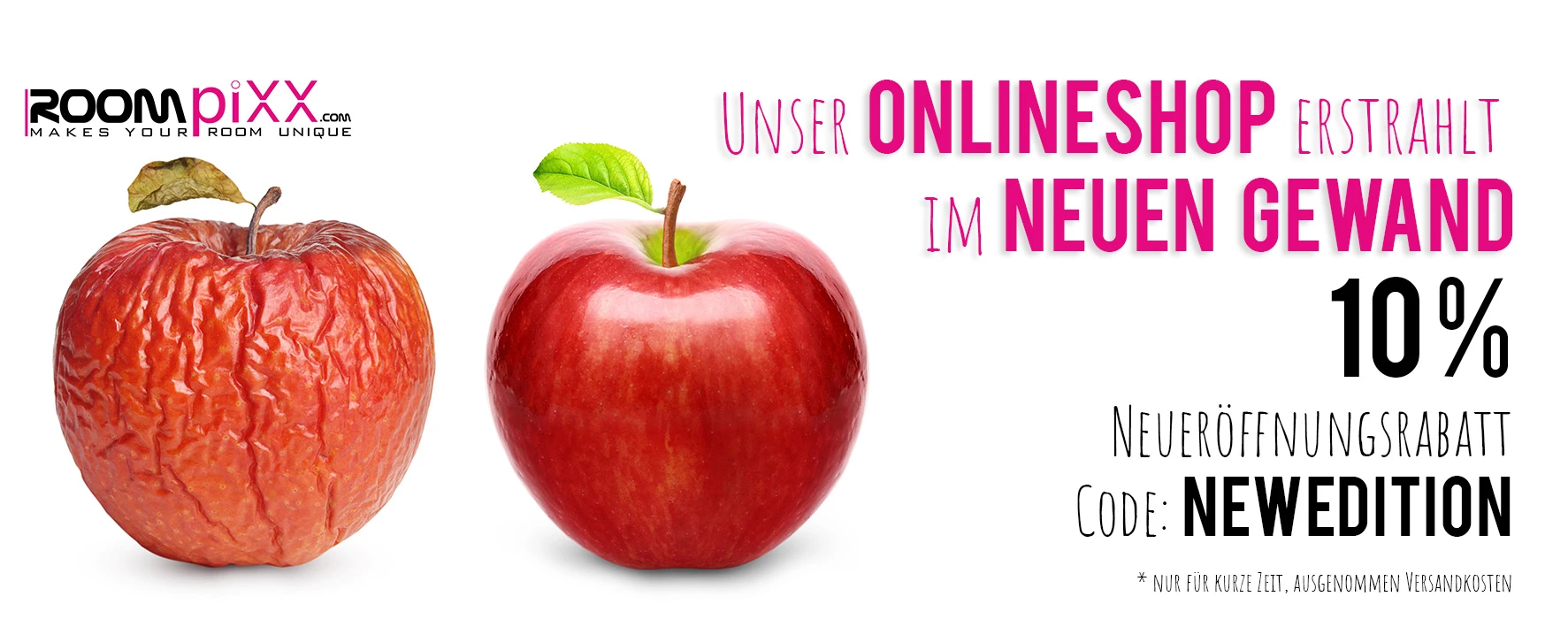 Roompixx neuer Onlineshop