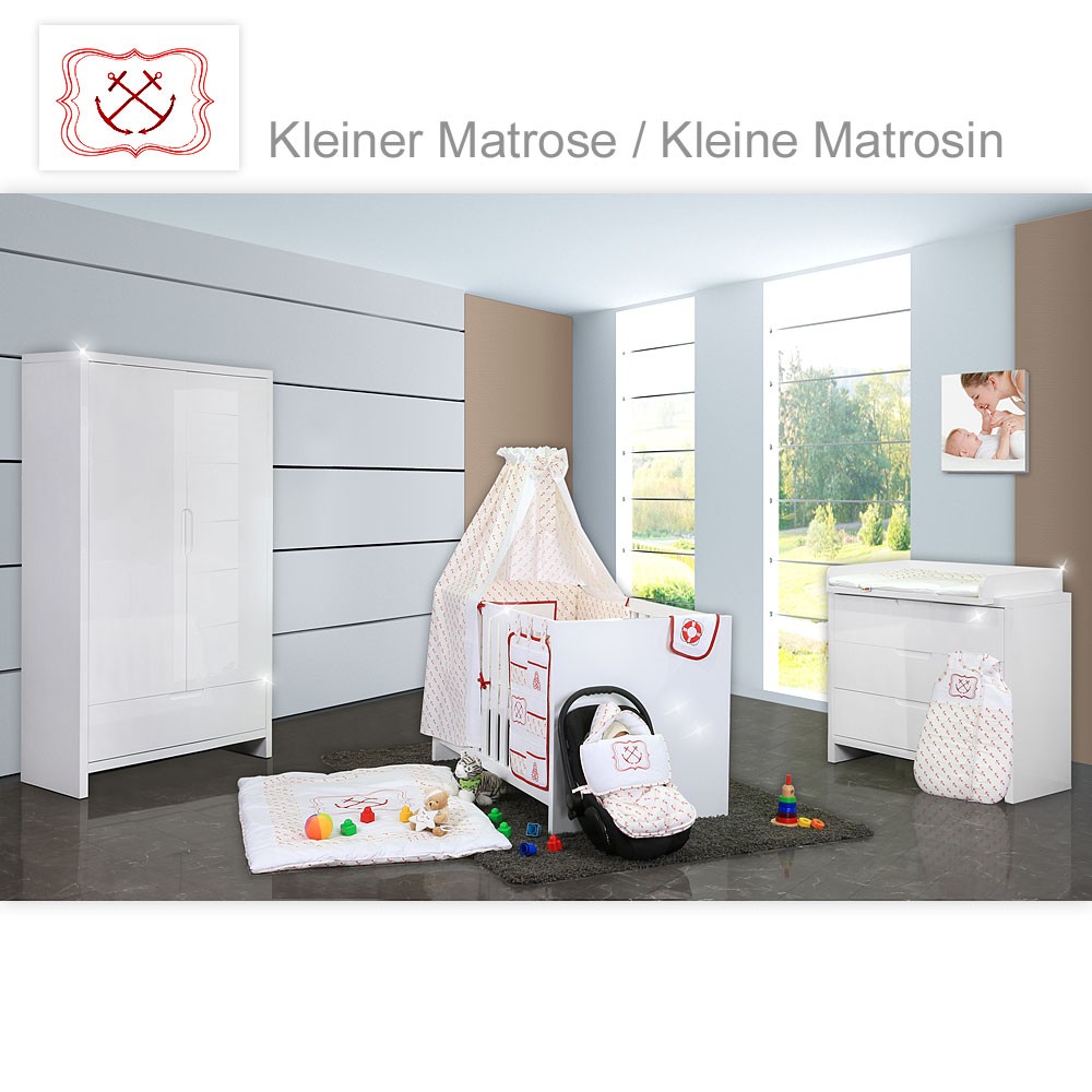 Paket Babyzimmer Luiy Hochglanz 22 Tlg Mit 2 Turigem Kl Matrosin Rot Ceres Webshop