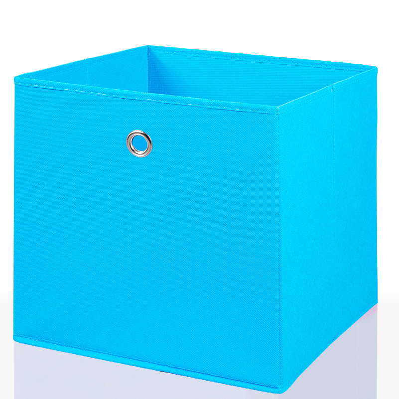 [Paket] 10er Set Faltbox in der Farbe Hellblau 32 x 32 cm Faltkiste