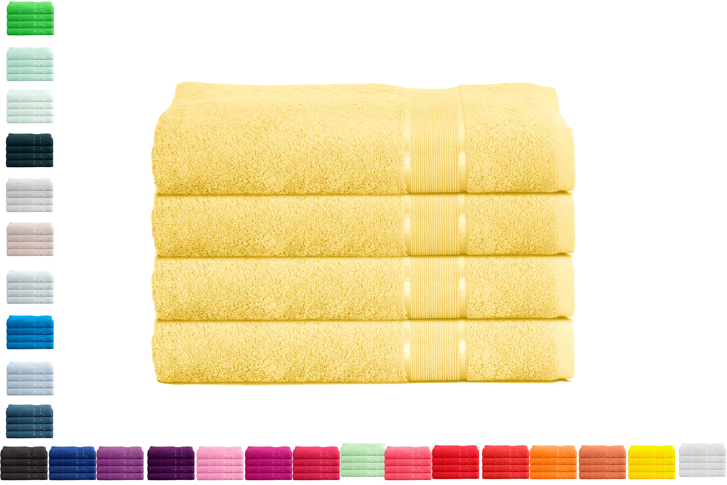 4er Duschtuchset Duschtuch Duschtücher 70cm x 140cm Frottee 100%