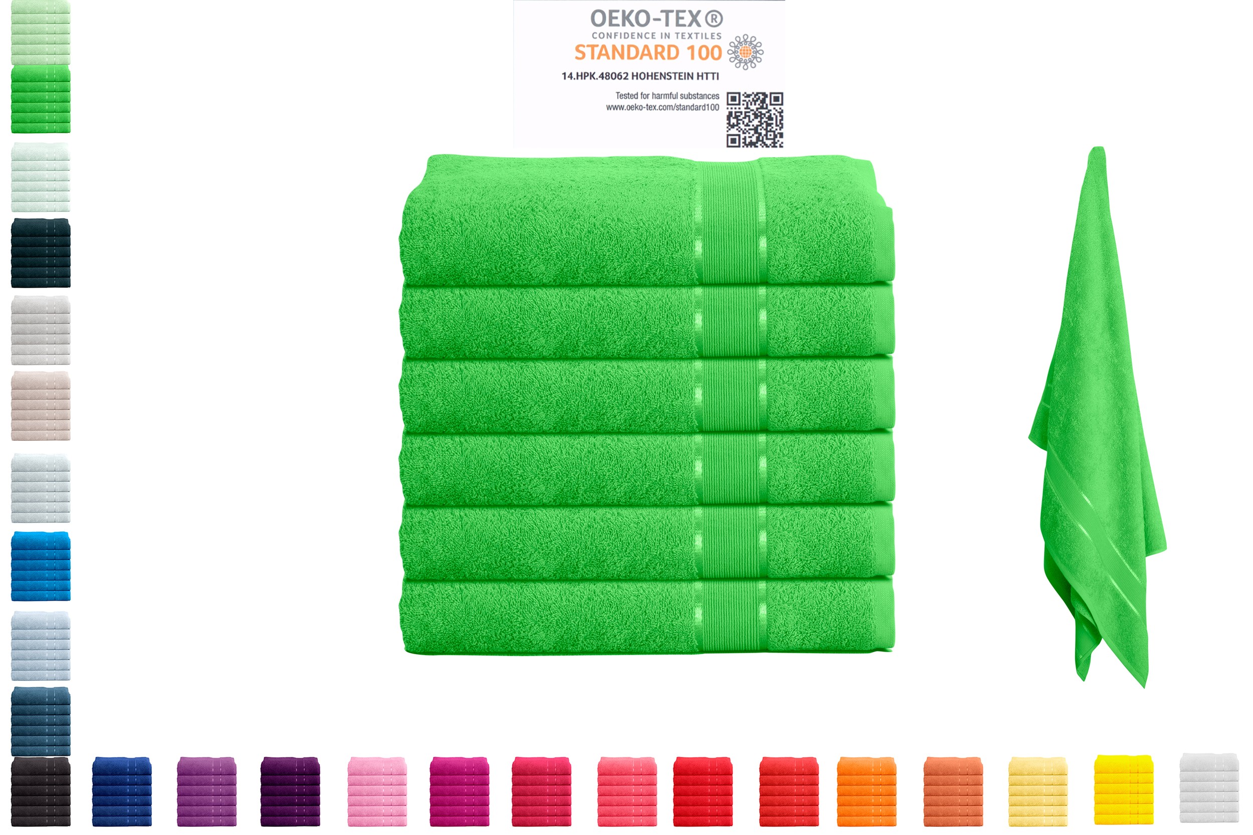 6er Badetuchset Badetuch Badetücher 100cm x 150cm Frottee 100%