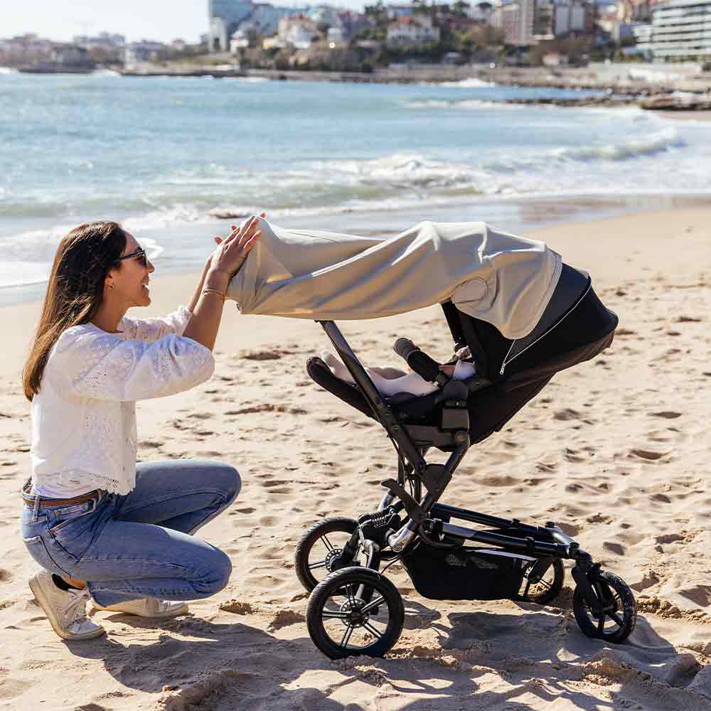 cloby - Set aus UV-Sonnenschutzdecke UPF50+ & Buggy-/ Wickel- Clips | MaPaLi