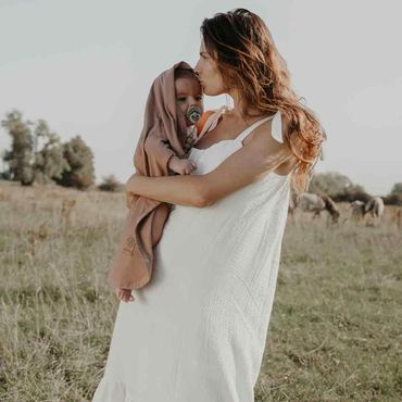 Cloby UV-Schutz-Decke Misty Rose Mit Magnetclips - Baby-Decke Für Kinderwagen & Stillen