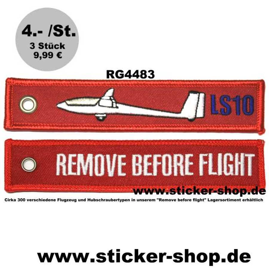 RBF, LS 10, Remove before flight, LS-10, Schlüsselanhänger | Sticker ...