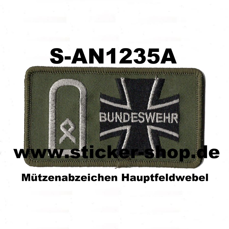 Aufnäher, Rangabzeichen, Hauptfeldwebel, patch, Bundeswehr, gestickt