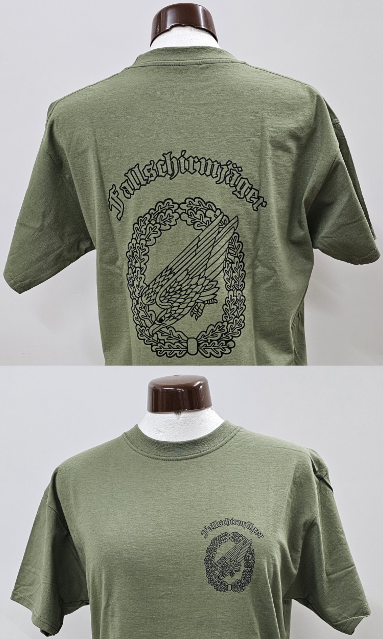 TShirt, TShirt, Fallschirmjäger, oliv, 1farbig, Heer, Bundeswehr Sticker Shop Strerath