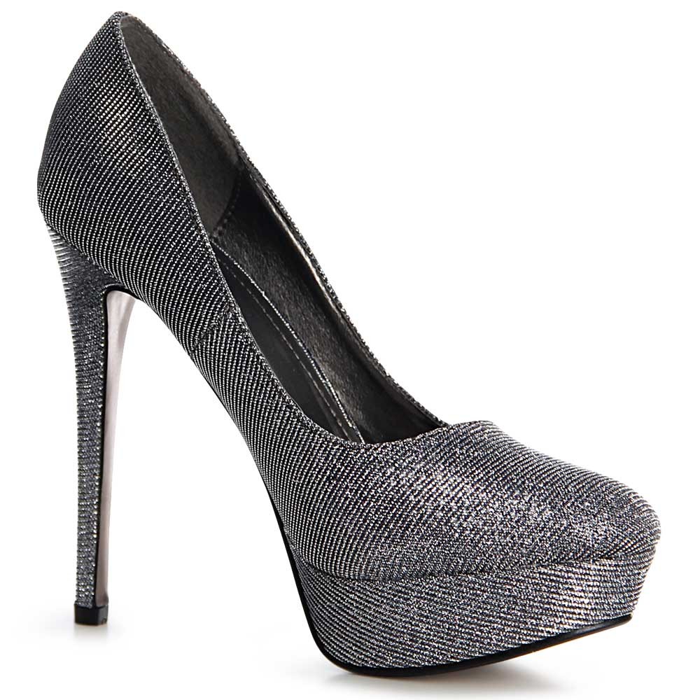Damen Pumps Plateau High Heels Stilettos Abendschuhe Glitzer eBay