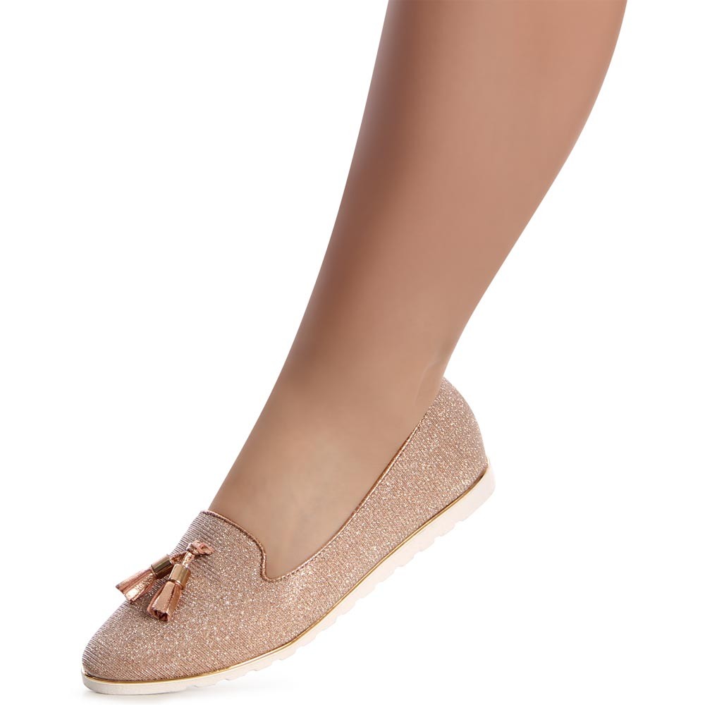 Damen Slipper Loafer Ballerina Glitzer Halbschuhe 1032 eBay