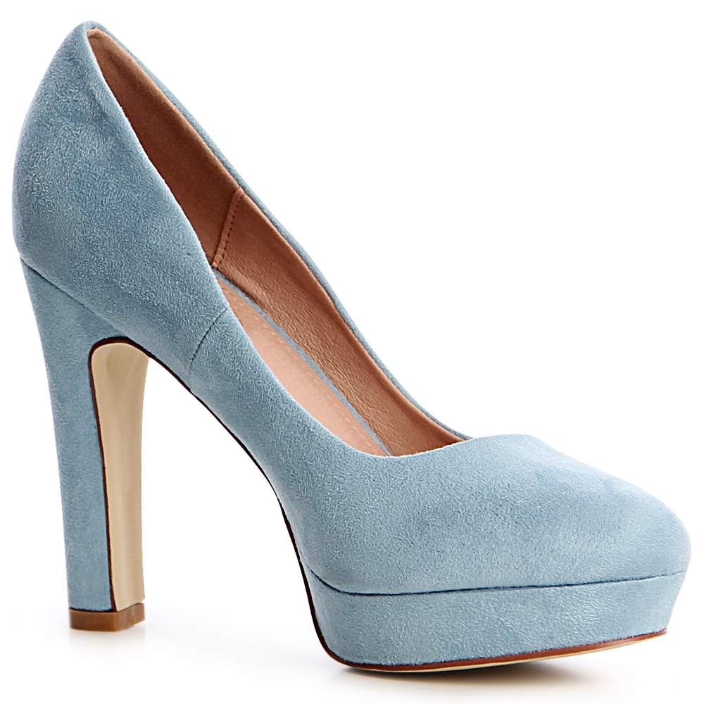 Women's Pumps Velours High Heels Platform Block Wedding Party Evening