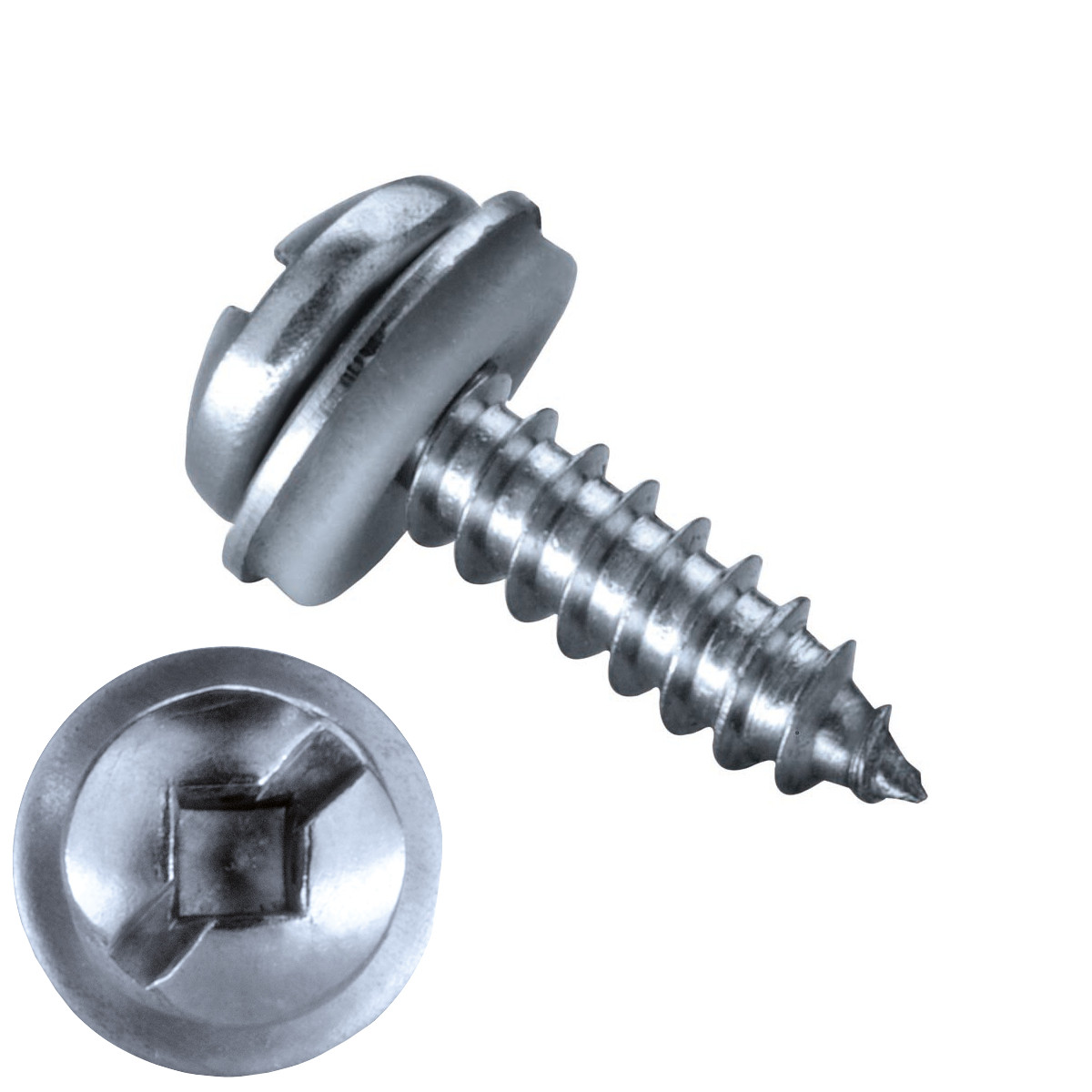 GOEBEL - 500 x Linsenblechschrauben mit Dichtscheibe (Ø x L) 4,8 x 16 mm Edelstahl A2 V2A mit EPDM Scheibe Linsenkopf Längsschlitz – Linsenkopfschrauben - Blechschrauben