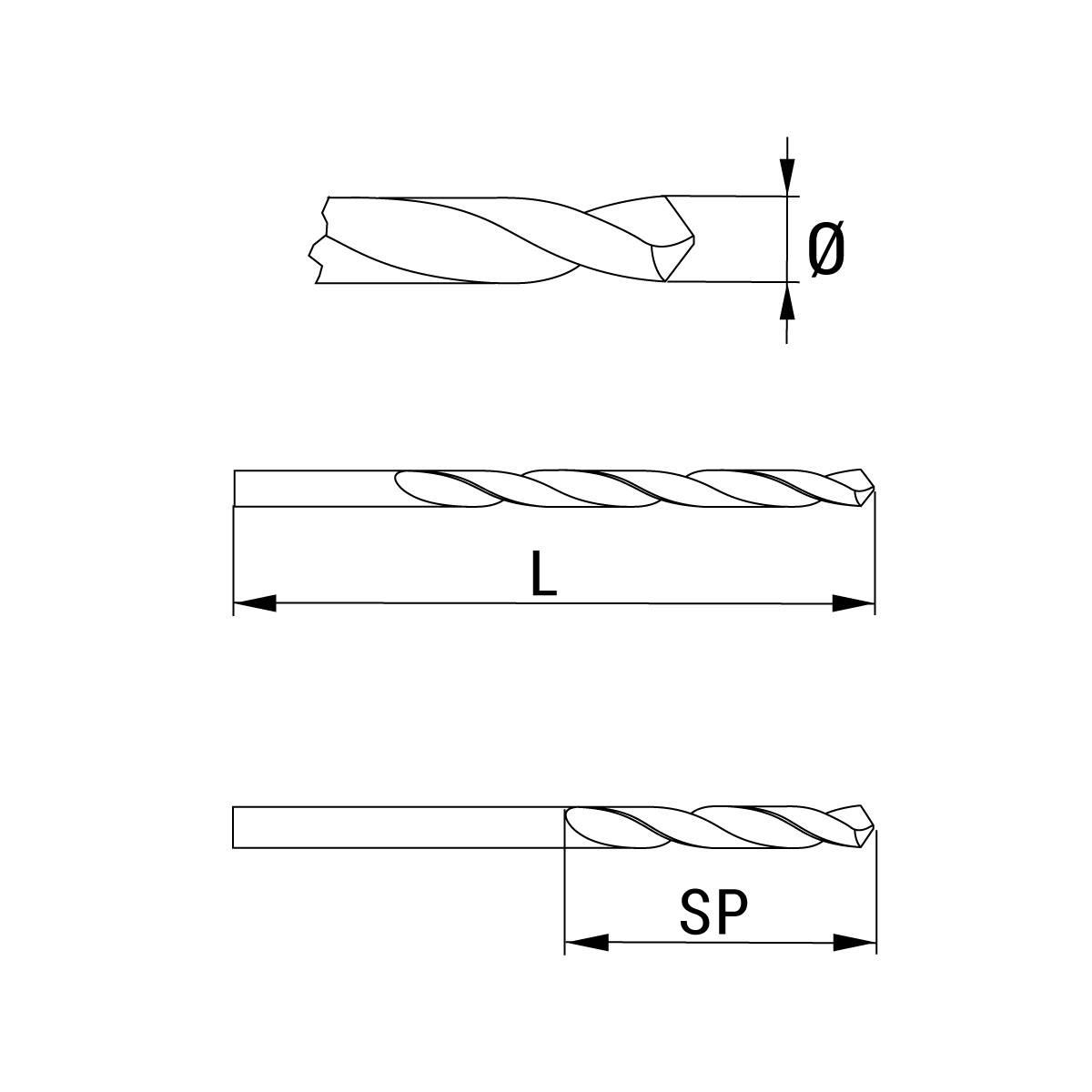 GOEBEL - 10 x Bohrer Doppelbohrer HSS 3,2 mm x L49 mm geschliffen Doppelbohrer HSS