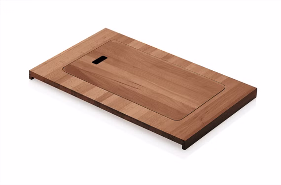 Pyramis Holzschneidbrett für Spülen mit 50cm Bautiefe, Walnussbaum