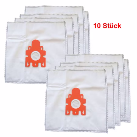 10er Pack Keenberk Staubsauger-Beutel günstiger Ersatz für Miele Typ F / J / M (10 Filter-Beutel + 2 Micro Filter Vlies)
