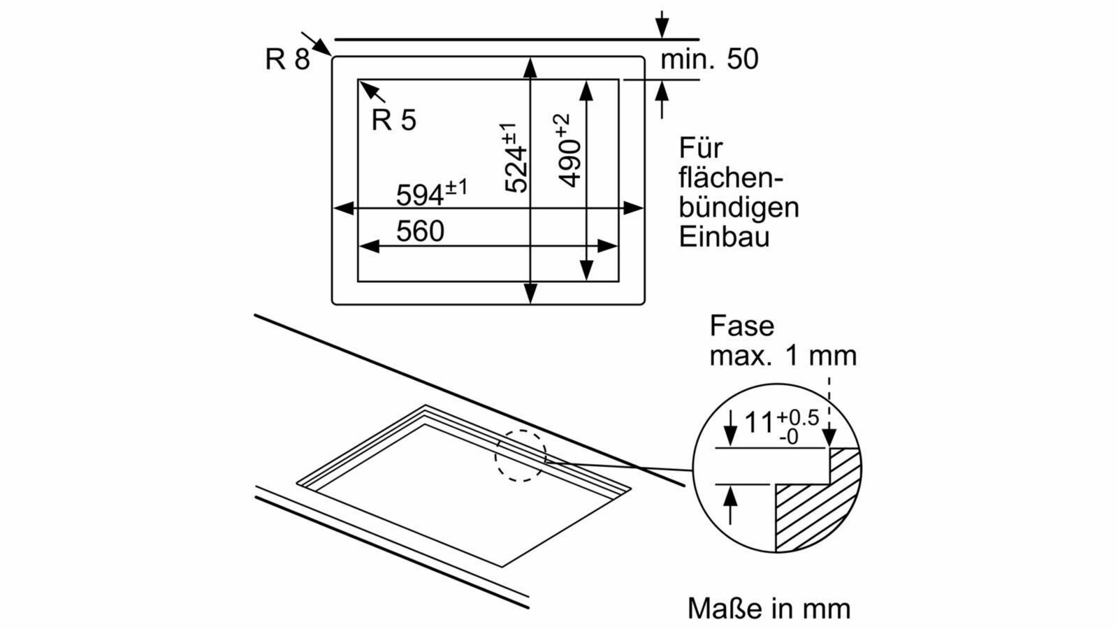 Siemens Gaskochfeld iQ500 EP6A6PB90 60cm Gas Kochfeld Autark gehärtetes