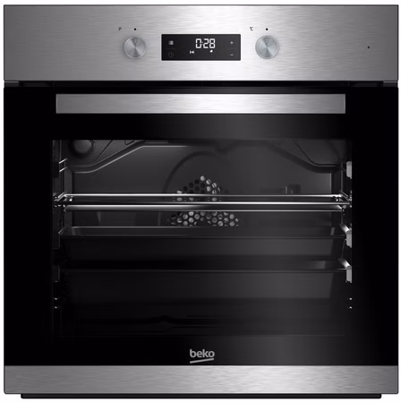 Beko Einbau-Backofen BIM22302X - Edelstahl, Teleskopauszug, 3D-Heißluft, EEK: A