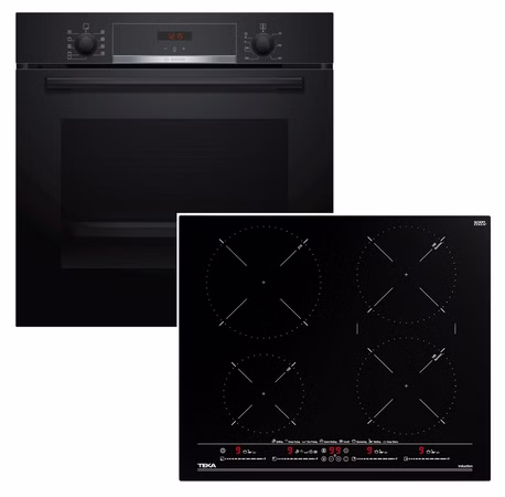 HERDSET Bosch Backofen Teleskopauszug + Teka Induktionskochfeld autark 60 cm Topferkennung