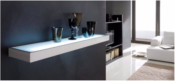 LED Denver Emotion Glasbodenleuchte 900 mm - Edelstahloptik, warmweiß - kaltweiß, dimmbar