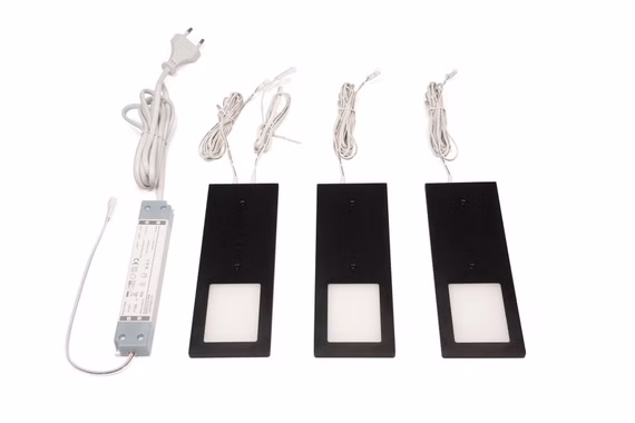 Victory Anbauleuchte PLANAR 3er Set Neutralweiß Aluminiumgehäuse schwarz-seidenmatt