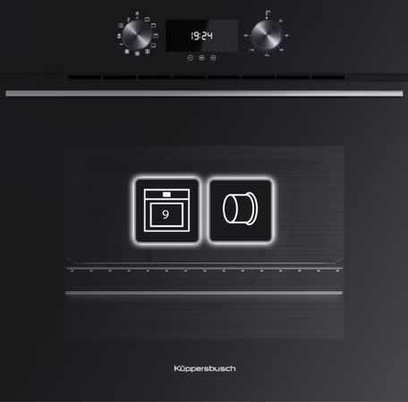 Küppersbusch Einbau-Backofen schwarz mit Teleskopauszug Pizzafunktion A+ B6200.0S1
