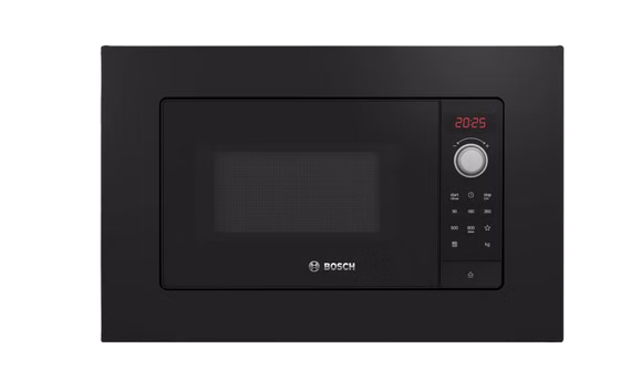 Bosch Einbau-Mikrowelle BFL623MB3 Schwarz 20 Liter mit Kindersicherung