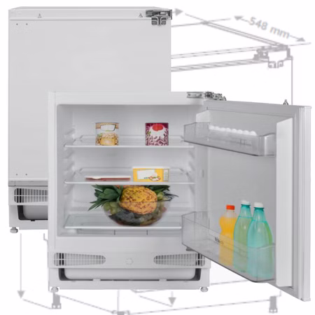 LAURUS Unterbau-Kühlschrank Kühlautomat LKS82F 134 Liter wechselbarer Türanschlag