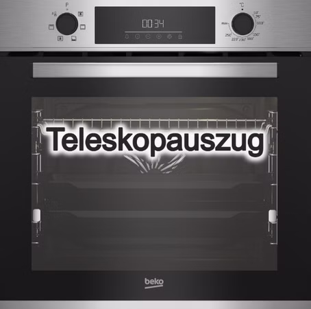 Beko Einbau-Backofen BBIE123001XD Teleskopauszug SteamShine® Edelstahl
