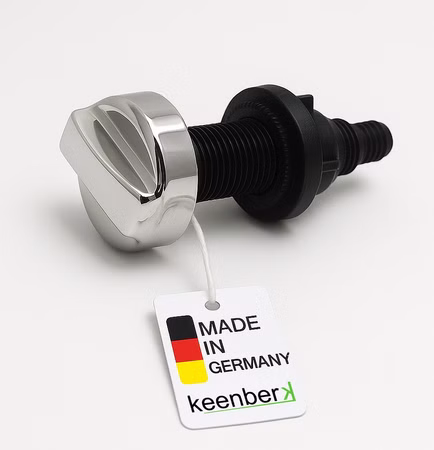 Excenter-Set Küchenspülen Drehexenterkappe Drehbetätigung Chrom-Optik glänzend Made in Germany