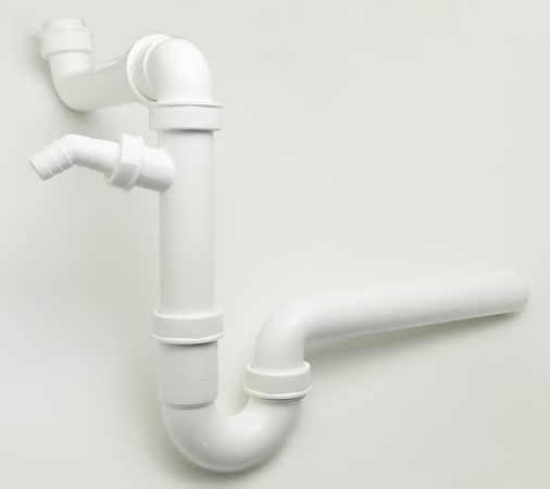 Raumsparsiphon Geräteanschluss 1 1/2 Zoll Sifon Siphon für Spüle Küche